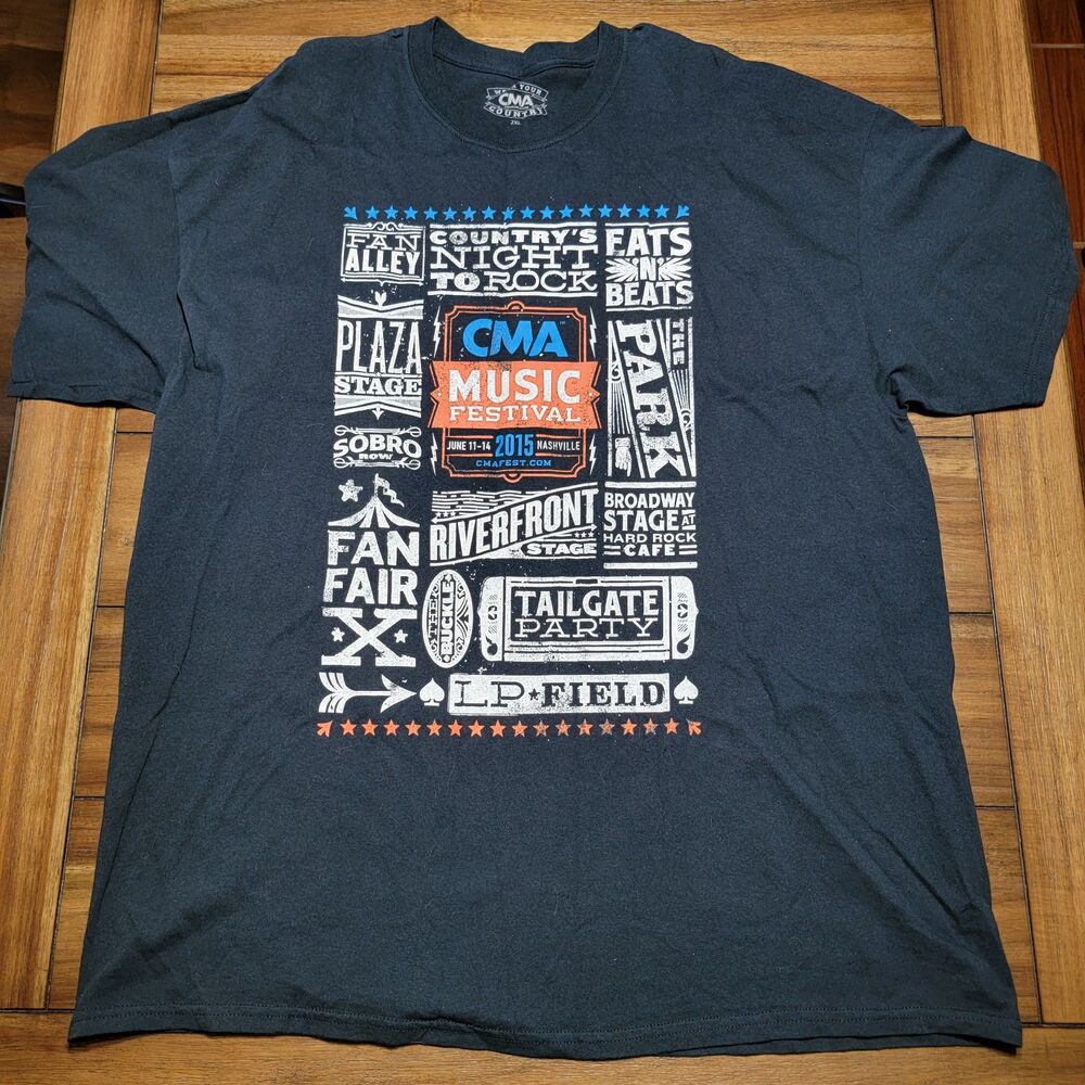 Wear Your CMA Country Tee SS Black CMA Music Festival 2015 - Size 2XL